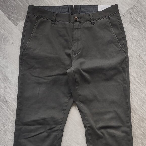 Mott & Bow Pants Mens 30x31 The Twill Chino Charles Flat Front Gray - READ - Picture 1 of 16